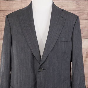 STAFFORD WOOL CHARCOAL GREY SUIT‎ JACKET MENS SZ 42R 42 REGULAR